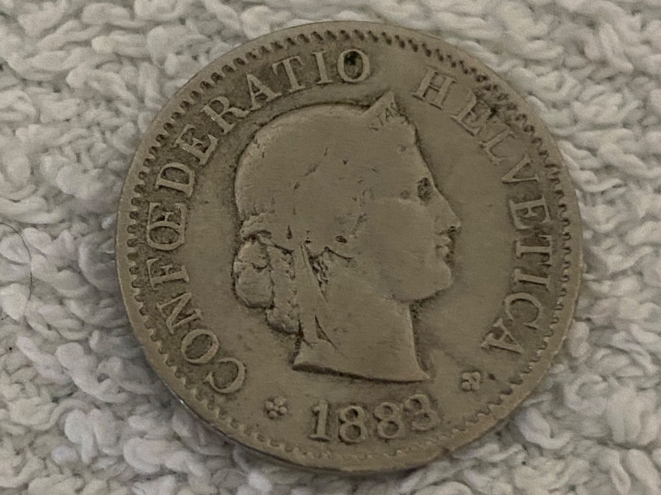 Alle Münzen: 5 centimes/rappen 1883 – Gebraucht aus Nyon von Ilmi09