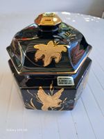 Bonbonnière en porcelaine avec décors en or fait main