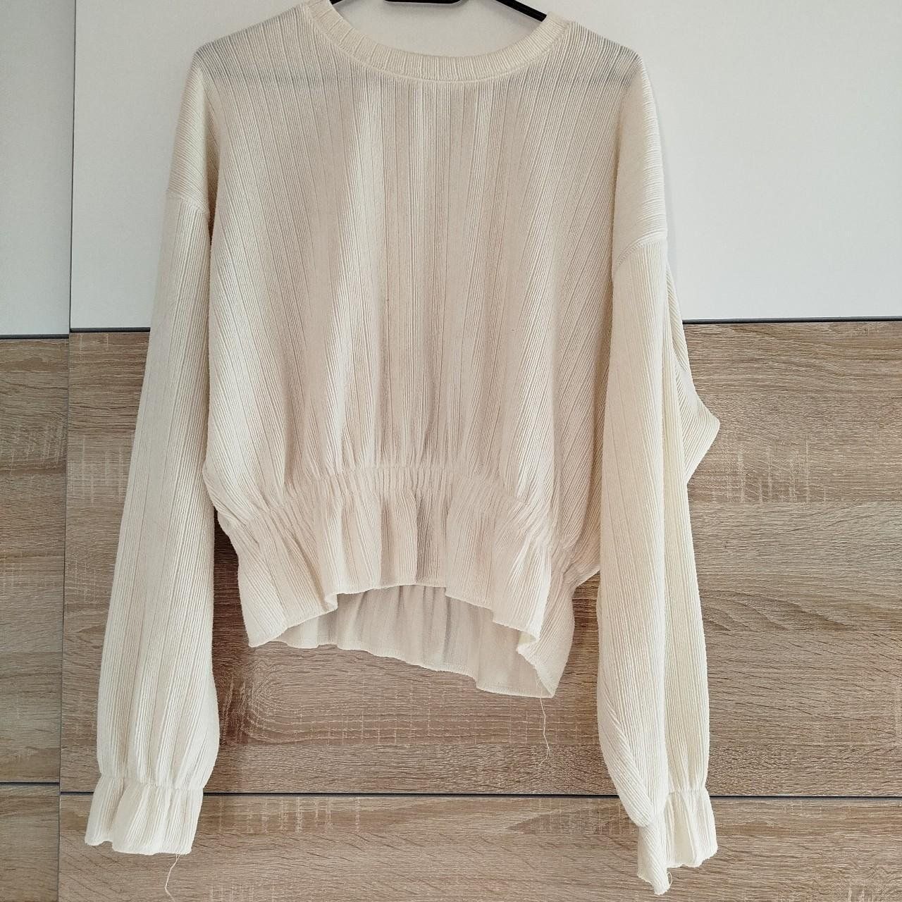 Zara Maglioni & Felpe: Creme Peplum Pullover von Zara, Grösse M – Usato da Ringgenberg BE venduto da Vinyl.Love