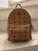 MCM Rucksack Cognac Nieten Leder Damen Rucksack Mini