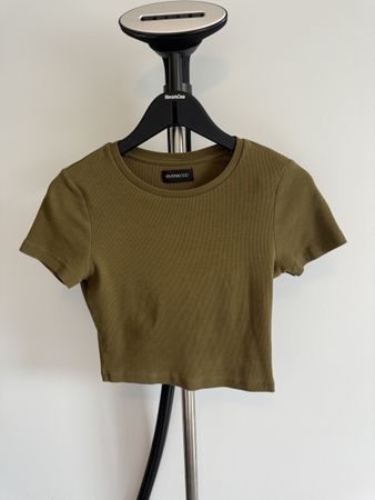 T-shirt Even&Odd kaki côtelé – taille M