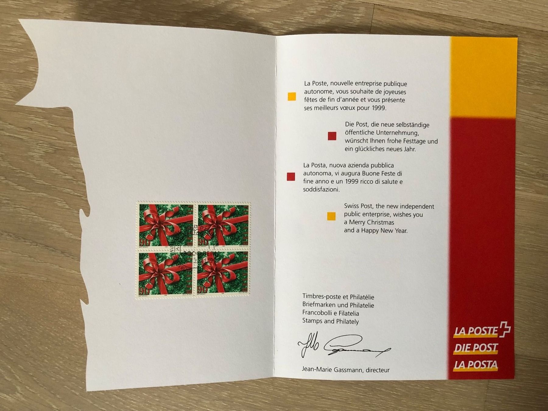 Karten: 6 Neujahrskarten mit Sondermarken Post ° – Gebraucht aus Thalwil von holoarte 6
