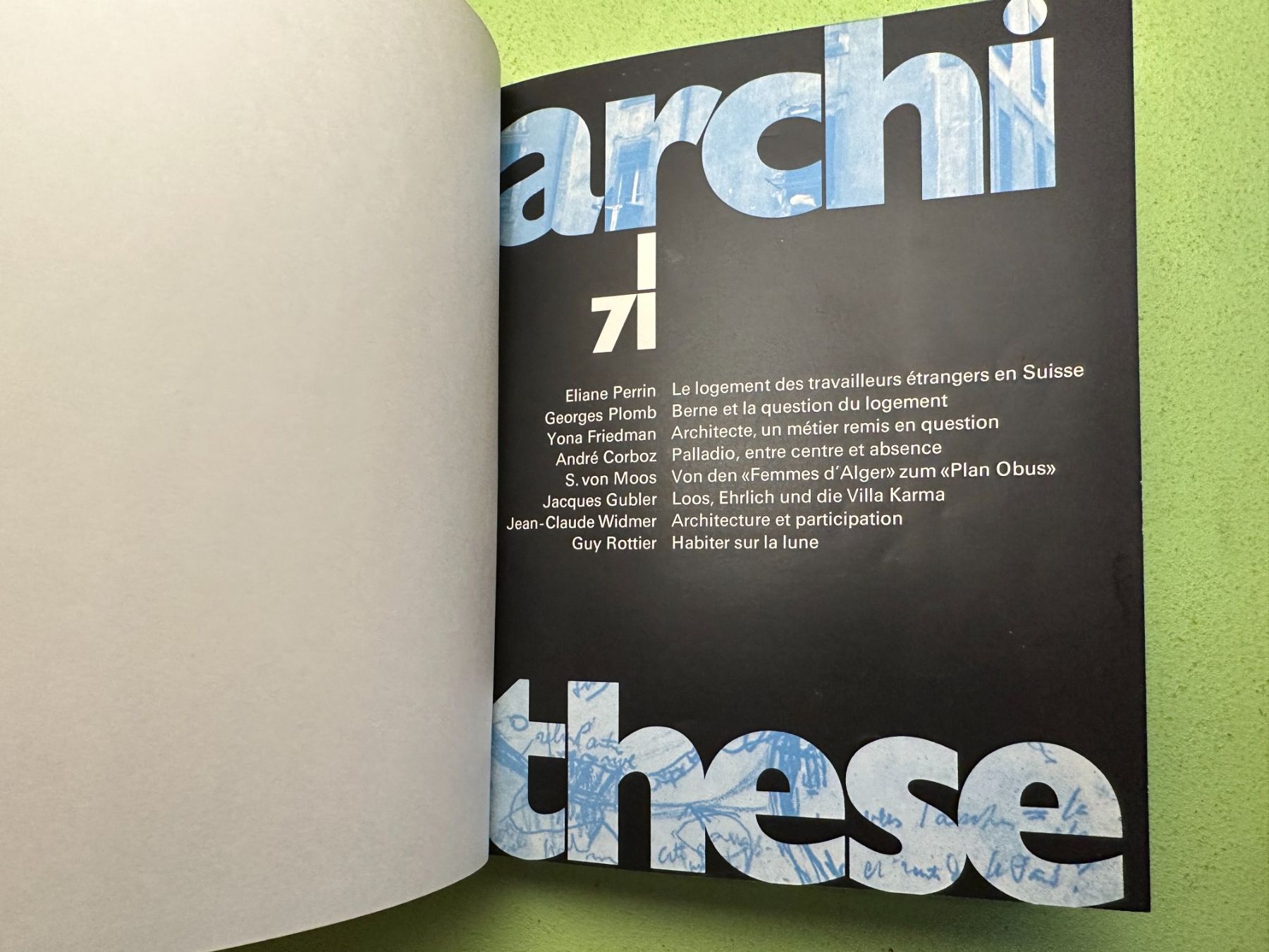 Bücher: archithese 1-5 1972–73. Gebunden. – Gebraucht aus Zürich von allp 2