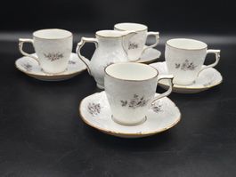 Vintage Rosenthal Sanssouci Espresso Set in Rosa Rokoko-Stil