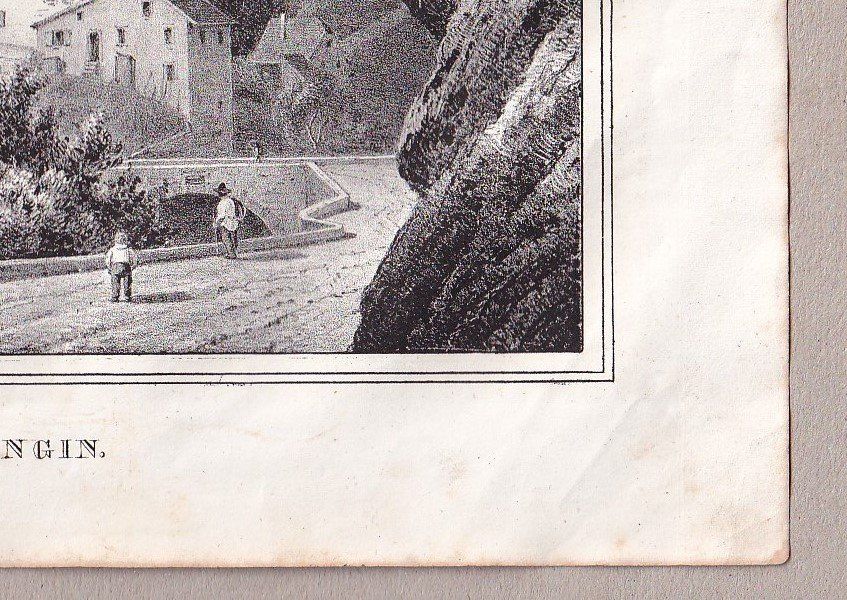 Incisioni: VALANGIN, LITHOGRAPHIE VON 1836-1845 – Usato da Grüningen venduto da Kartensammler 4