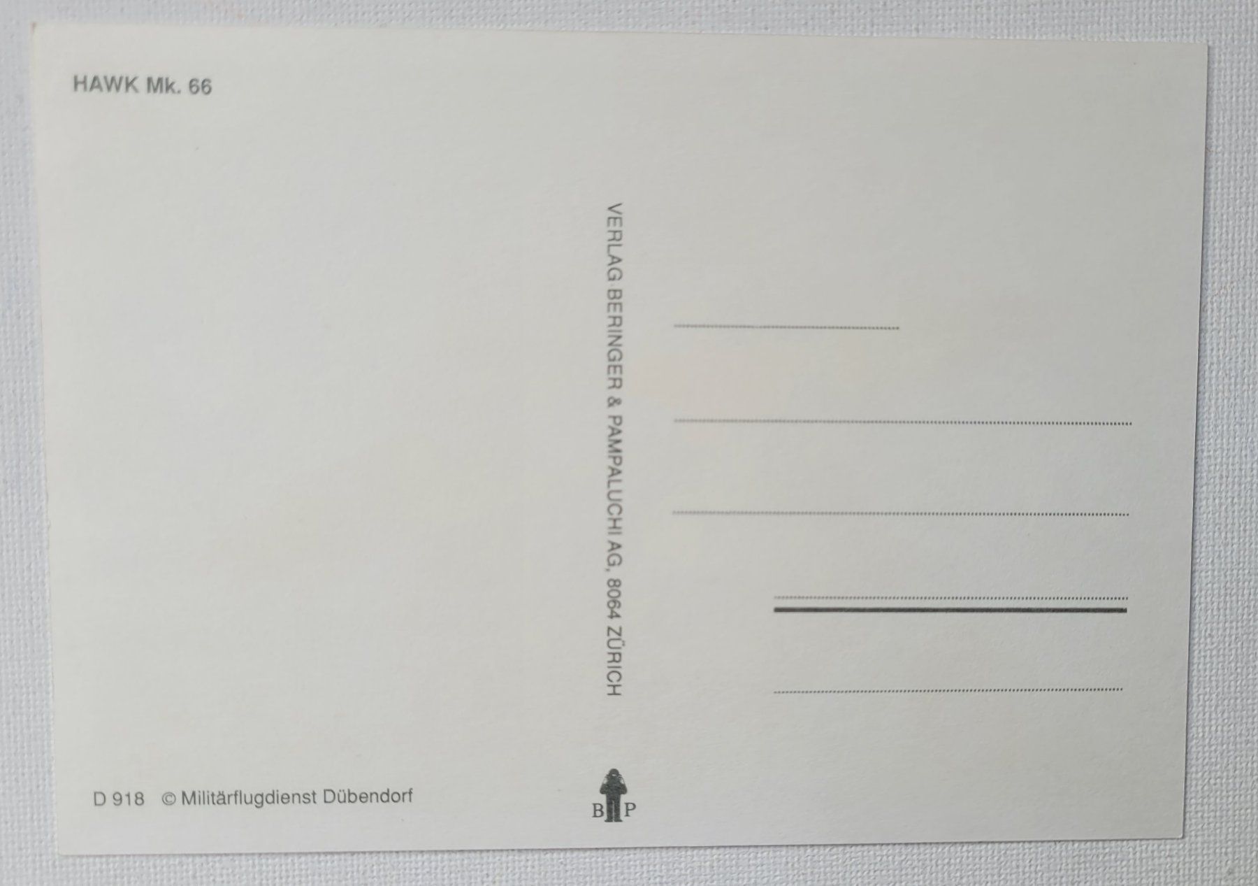 Ansichtskarten: HAWK MK 66 – Neu (gemäss Beschreibung) aus Neftenbach von Mador6 1