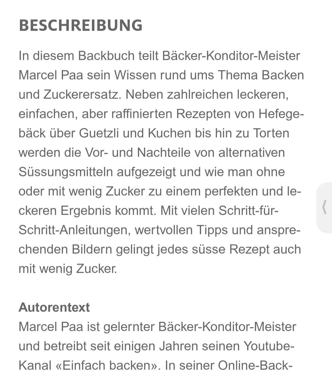 Livres: Backen mit weniger Zucker – D'occasion à Reitnau par Iubirea 1