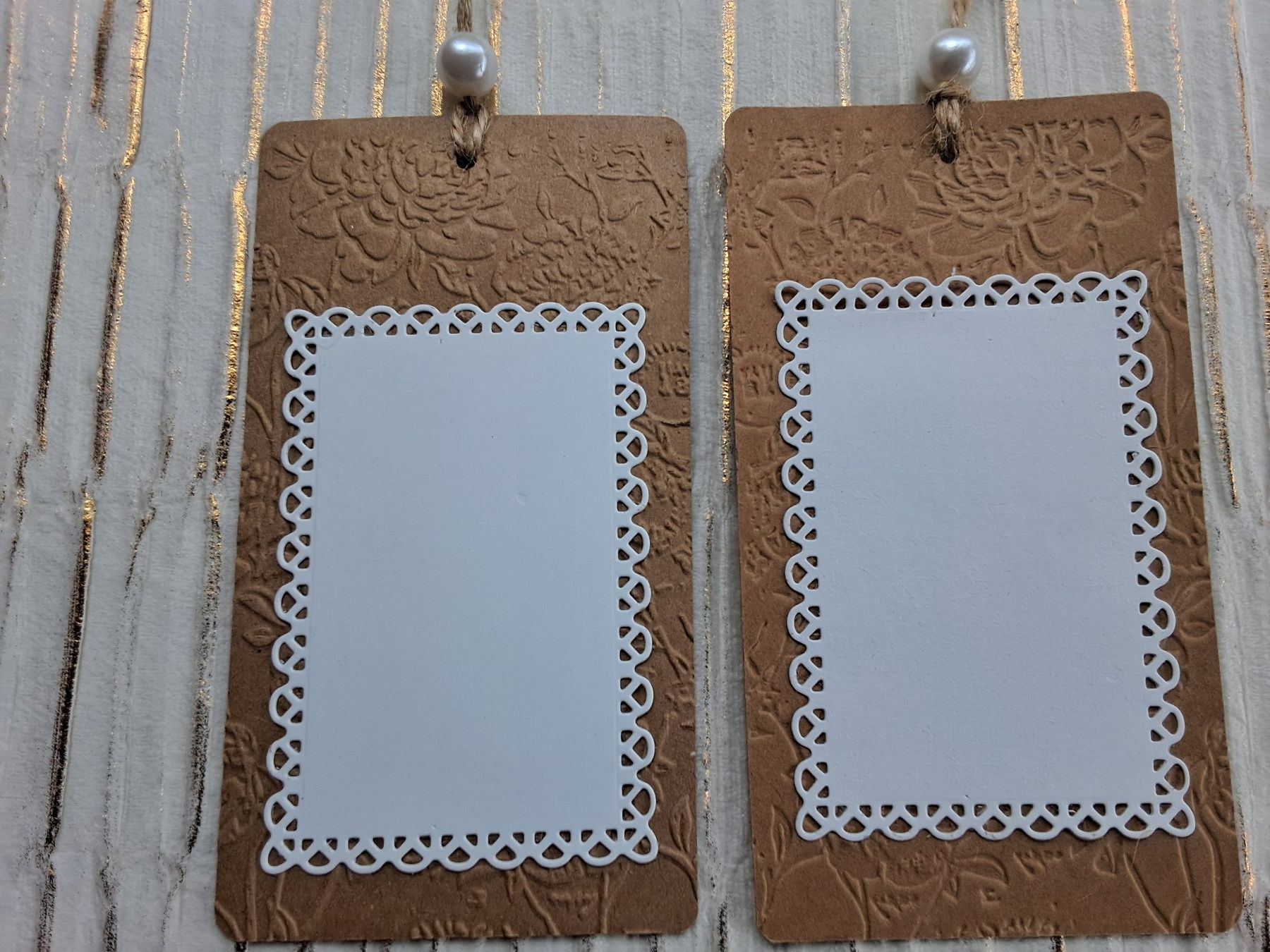 Carta: 5 er Set edle Geschenkanhänger, handmade – Nuovo (secondo la descrizione) da Rüegsbach venduto da hpl02 1