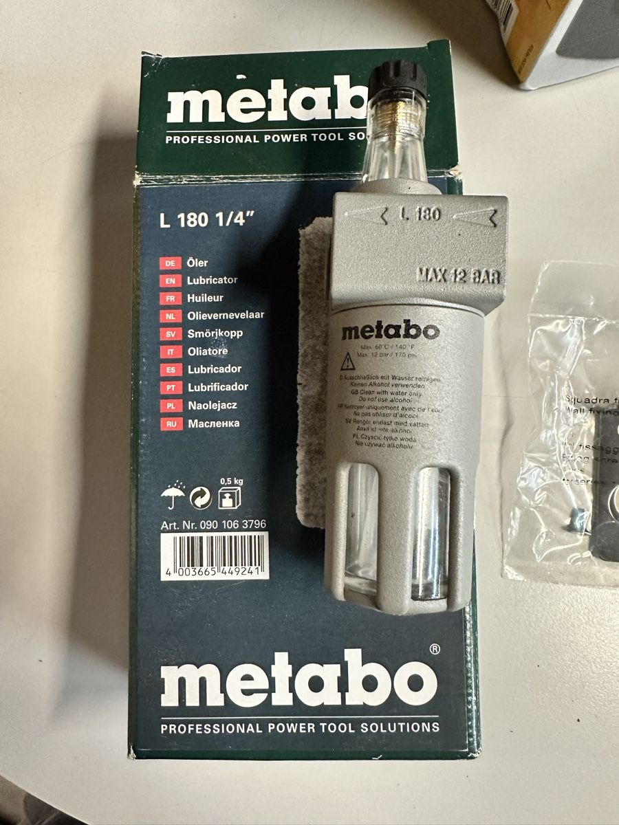 Metabo Compressori: Metabo L 180 1/4" Öler Druckluft – Nuovo e nell'imballaggio originale da Gersau venduto da walti.c 1