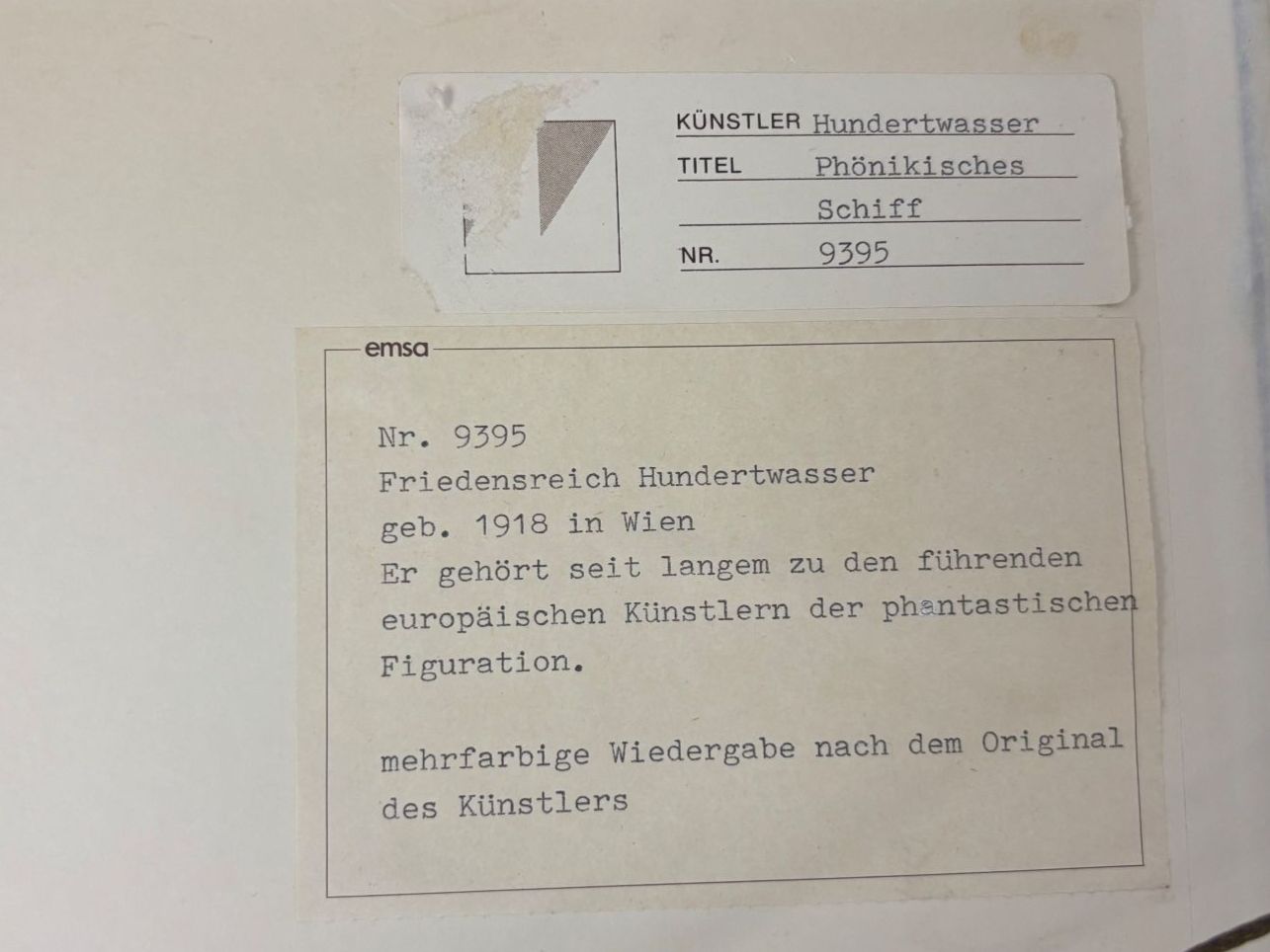 Dipinti: Hundertwasser Phönizisches Schiff Replik – Usato da Wettingen venduto da Wendemarket 2