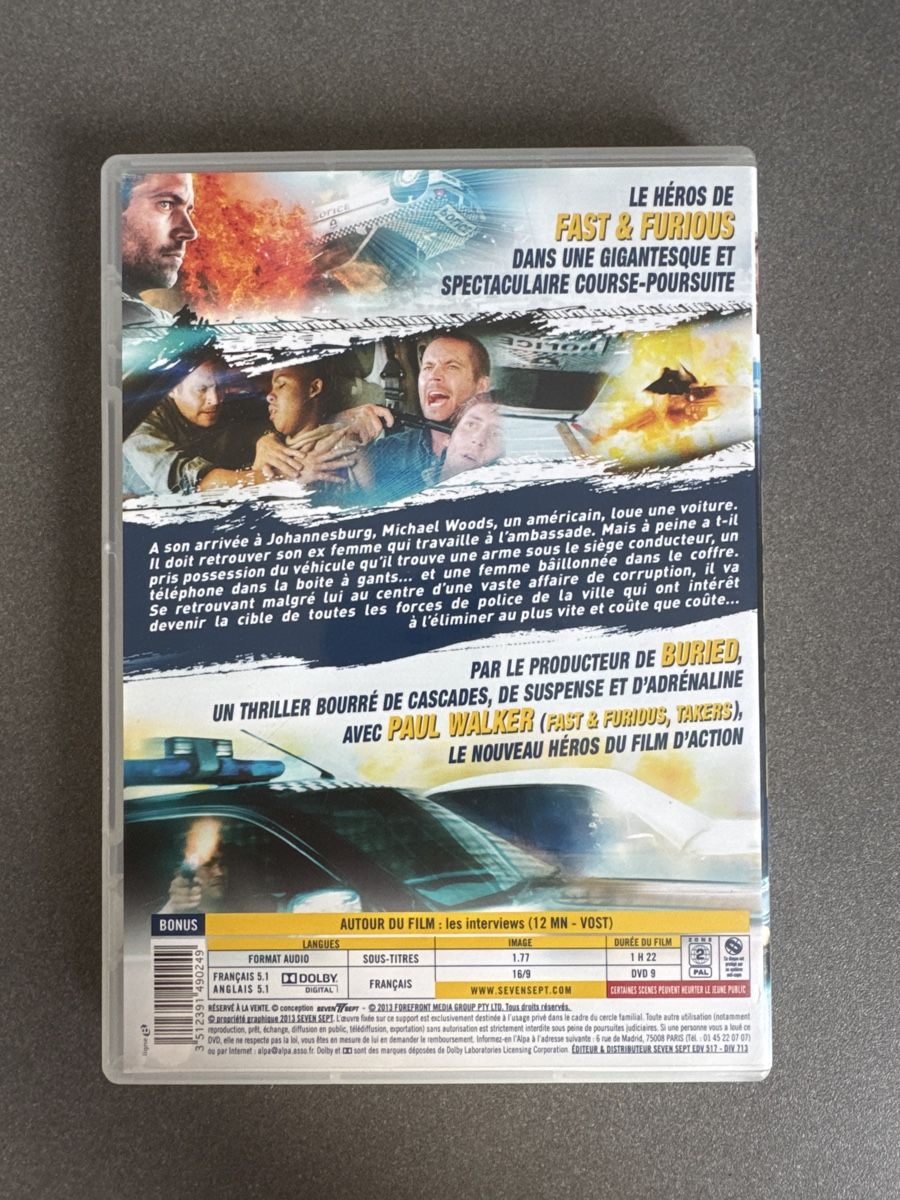 Tutti i DVDs: DVD Run Out avec Paul Walker – Usato da Veyrier venduto da Deniro2 1