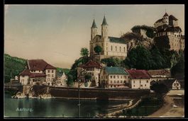 AK Aarburg, Teilansicht mit Kirche und Festung