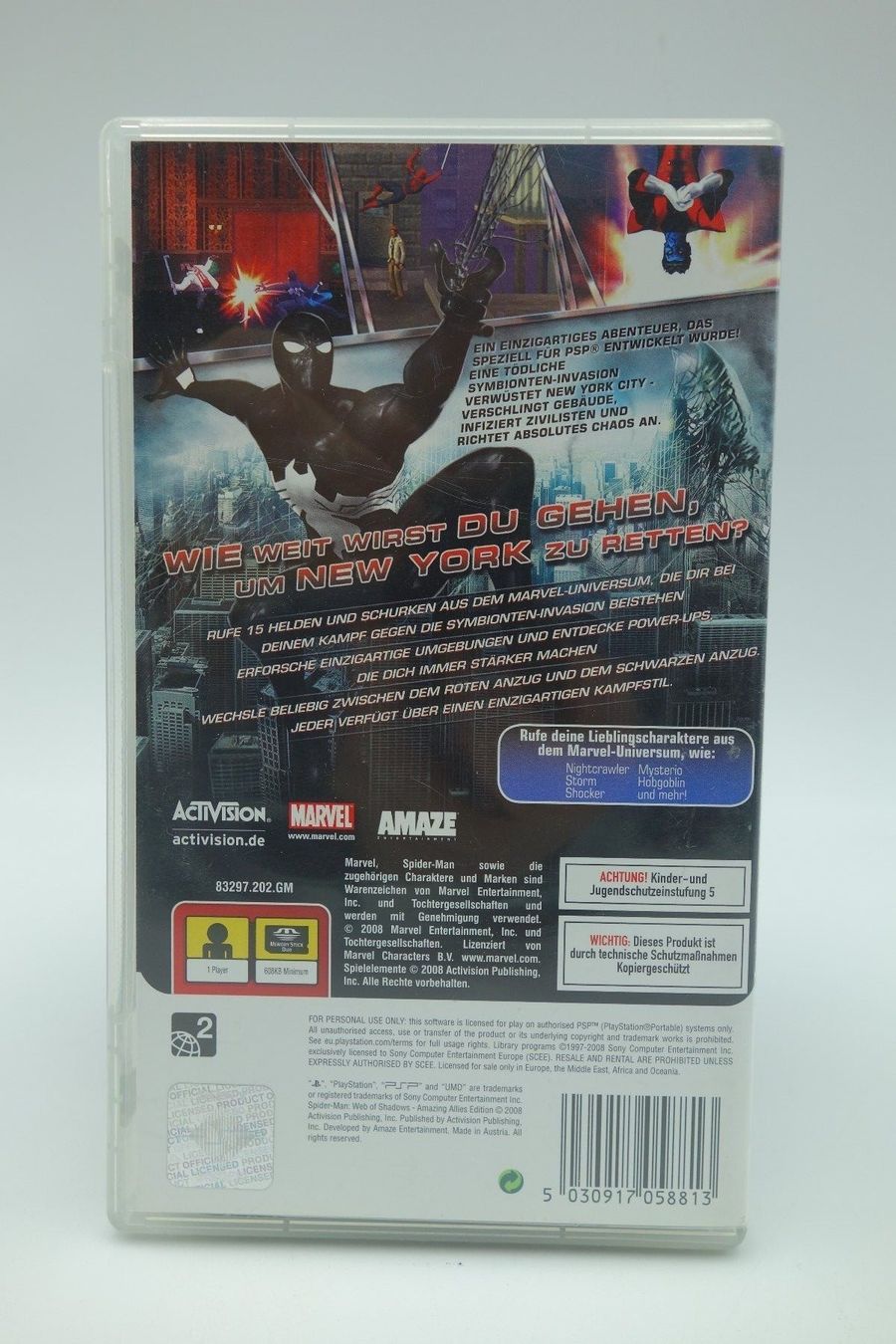Sony Giochi: Spider Man: Web Shadows, Sony PSP – Usato da Wil SG venduto da Donaldus 1