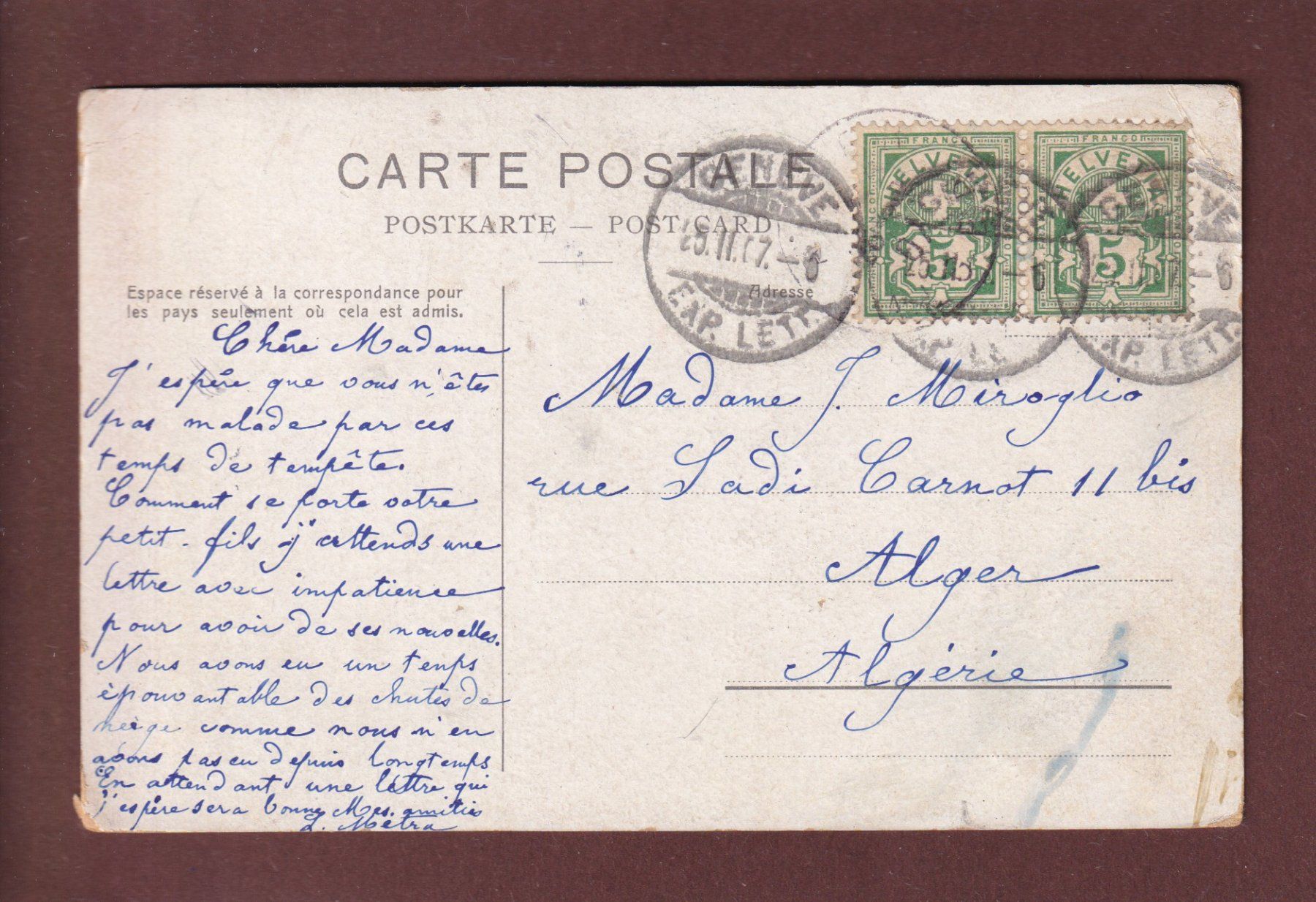 Cartoline postali: Au bord du LAC LEMAN - 1907 – Usato da Pully venduto da nicecards 1
