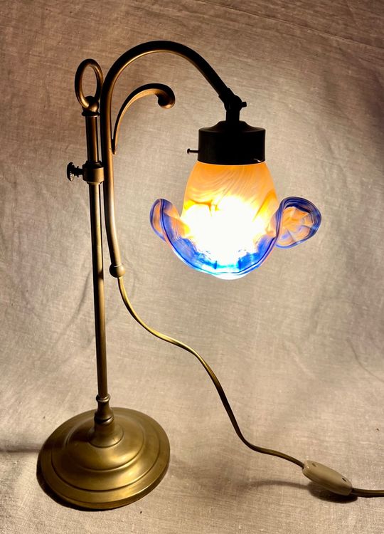 Lampe De Bureau Art Nouveau Palazzo INT – Bibliothekslampe Rétro, Blanc, Métal