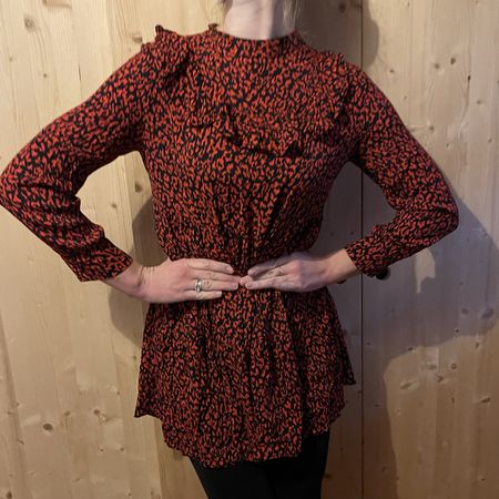 Chic Zara vestito di viscosa leopardato tg S/M-nuovo