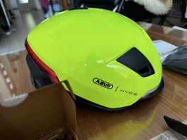 ABUS HYP-E ACE Signal Yellow L 57-61cm Velohelm neu!