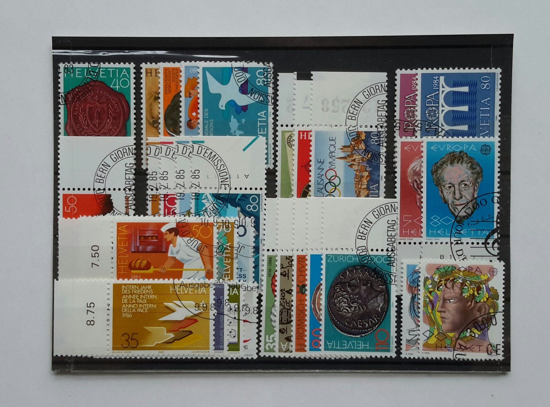 Alle Briefmarken: ZNr. 700 - 730 , ET Stempel 1983 - 1986 . – Gebraucht aus Burgdorf von Olli.34