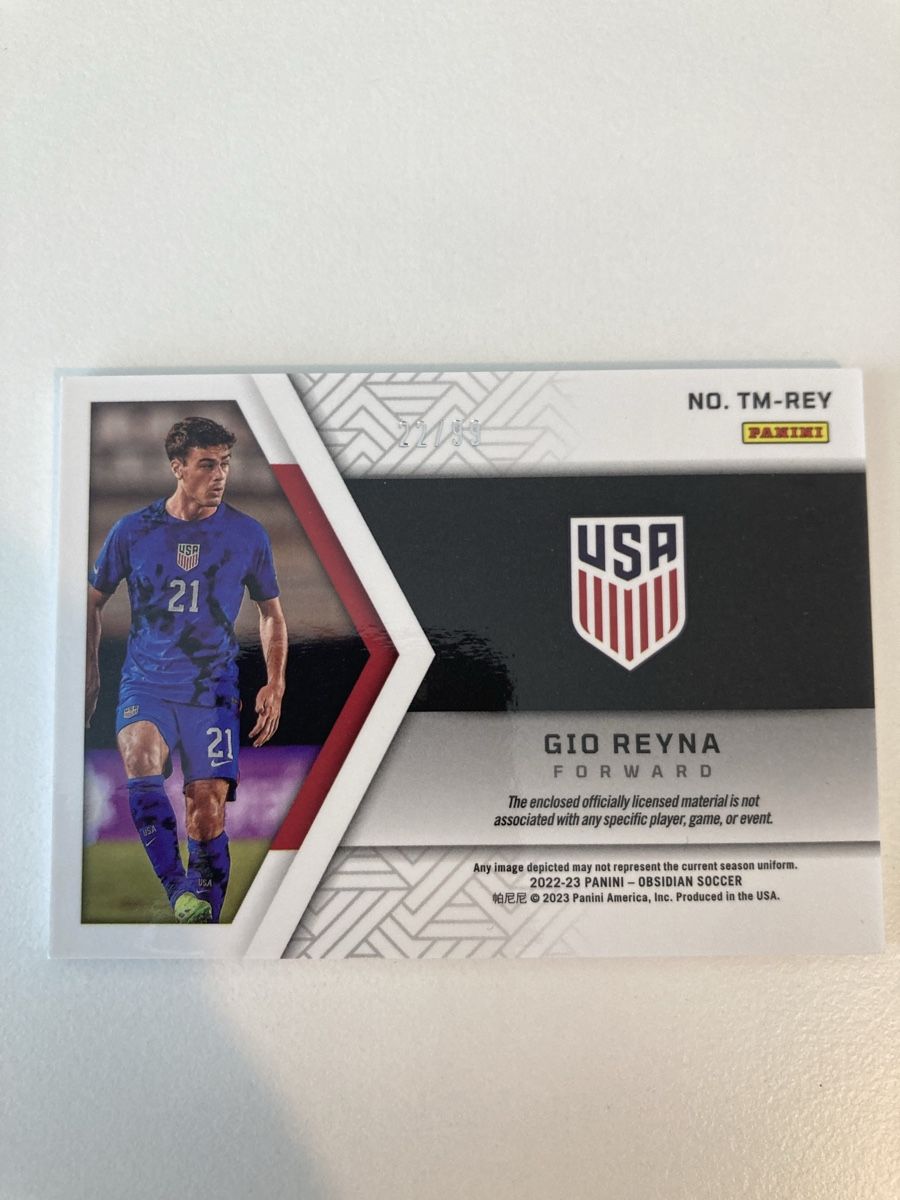 Panini Carte collezionabili: Gio Reyna 22/99 Panini Obsidian 2022-23 – Nuovo (secondo la descrizione) da Wohlen AG venduto da Liridon22 1