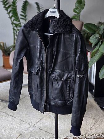 ZIMTSTERN LEDERJACKE SCHWARZ GEFÜTTERT LARGE