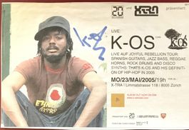 k-os Autogramm signiert Magazinbild 14x21cm