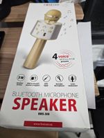 Microphone Karaoke bluetooth haut parleur Gold Or