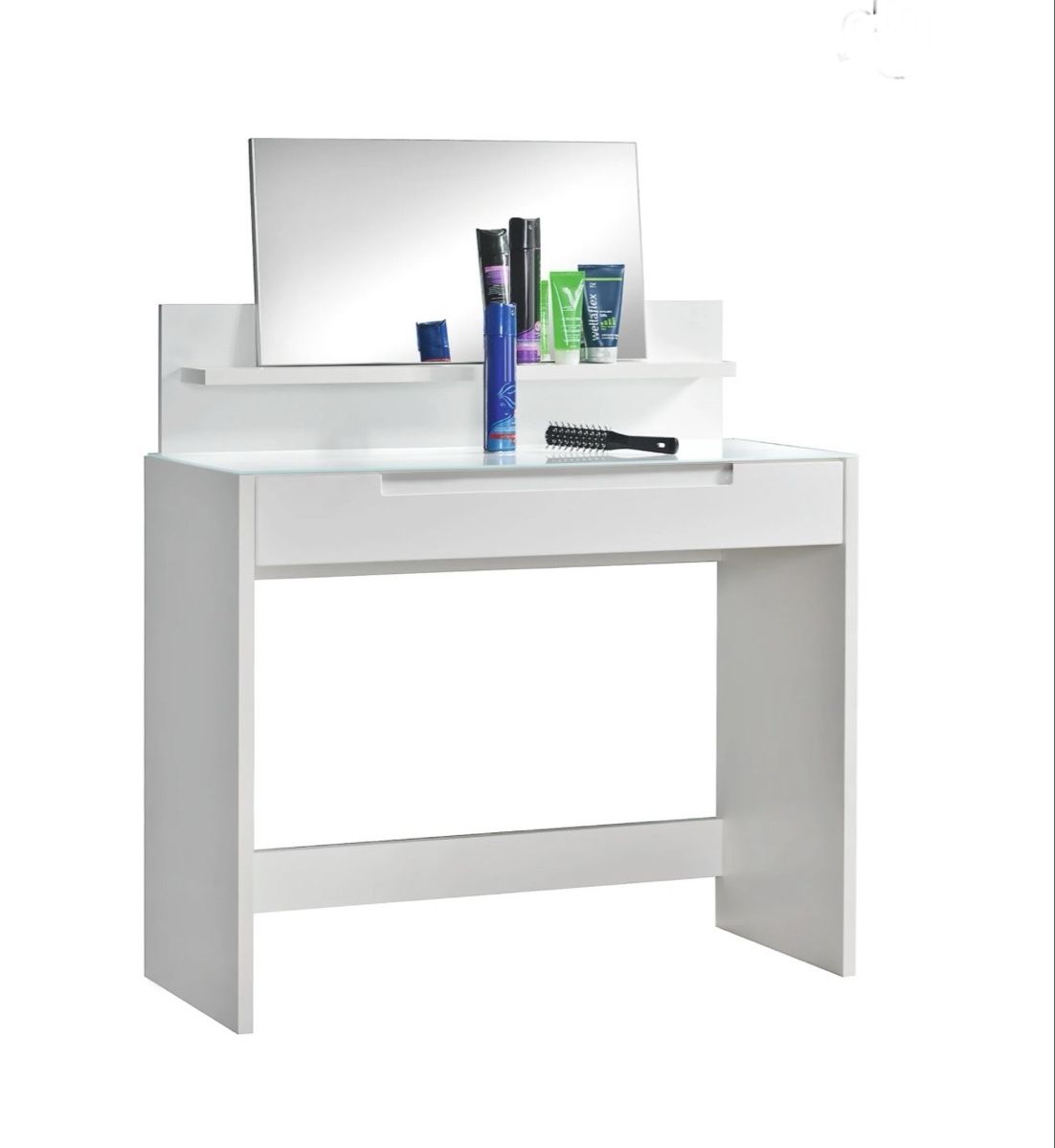 Schminktische: Coiffeuse blanche avec miroir et tiroir – Gebraucht aus Murten von AylaSss