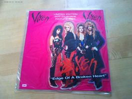 VIXEN Edge Of A Broken Heart - SHAPE PICTURE DISC - UK 1988