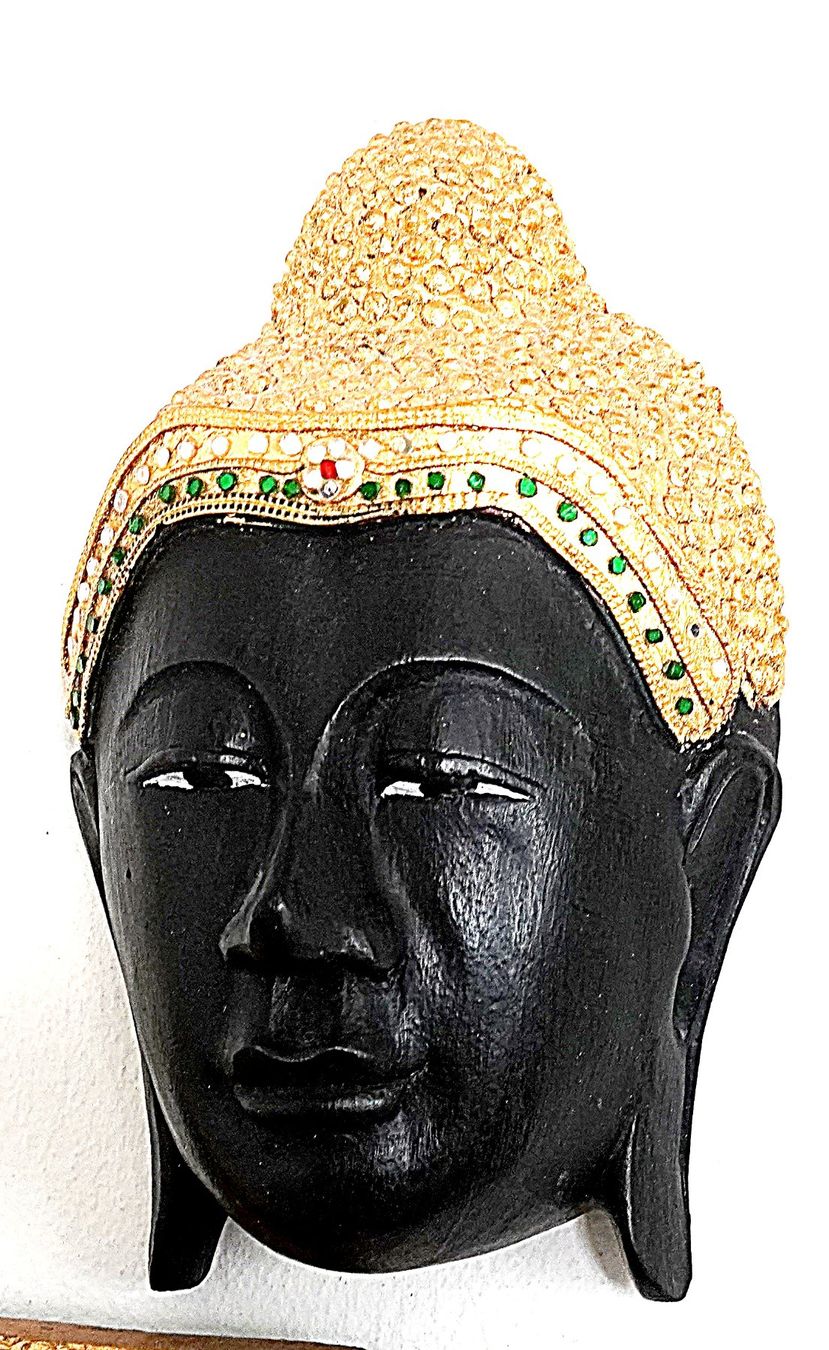 Alle Dekorationen: Buddha Holzmaske mit Goldhaare – Neu (gemäss Beschreibung) aus Baar von 2cvbaar