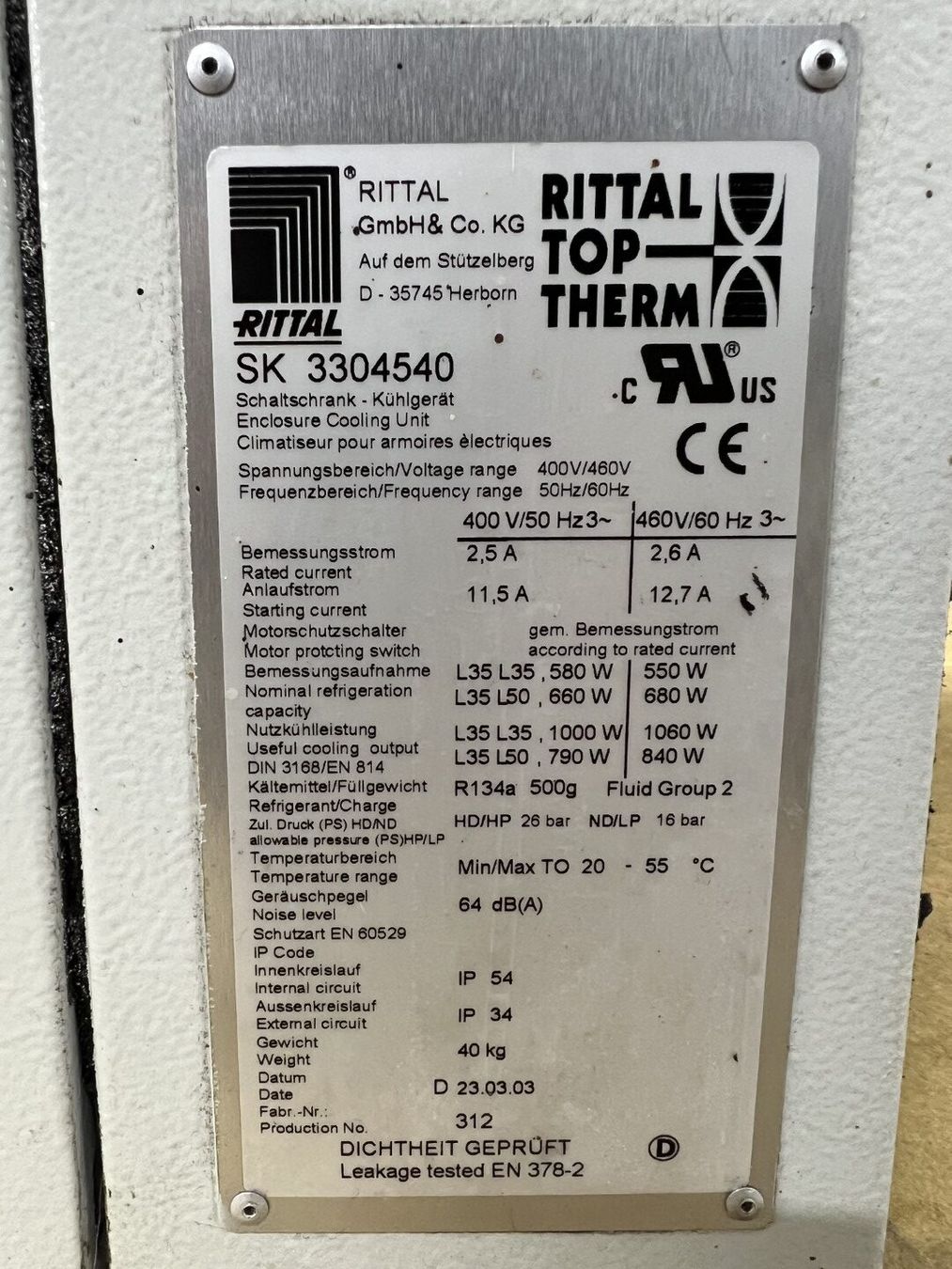 Altro per industria metallurgica: Rittal Schaltschrank-Kühlgerät – Usato da Zuchwil venduto da dragosmd-maschinen 1