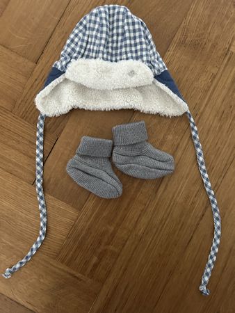 Winter Set mit kuscheliger Mütze, 0-3 Mnte (Jacadi&⭐️taler)