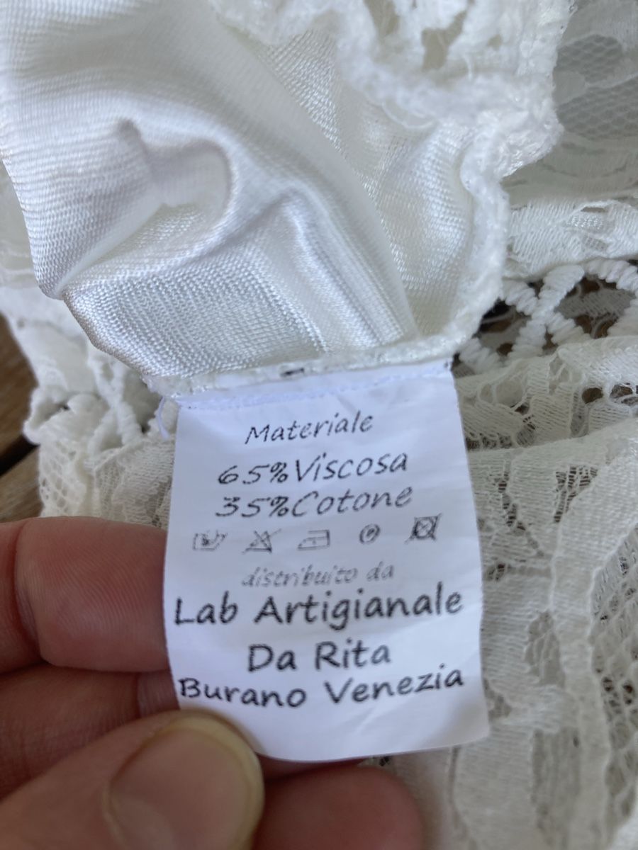 Camicette: Hochwertige Spitzenbluse aus Buranospitze – Usato da Luzern venduto da franziska.2024 6