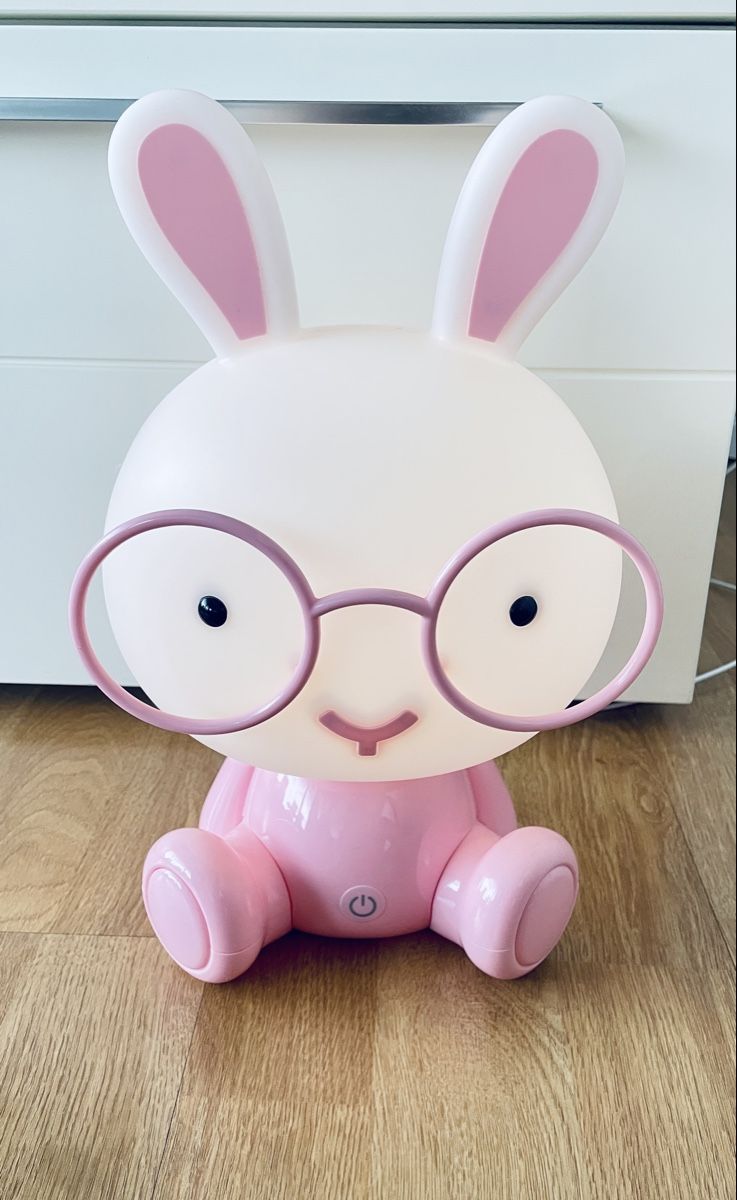 Lampade: Tischlampe Hase mit Brille rosa – Usato da Balgach venduto da Sory72 2