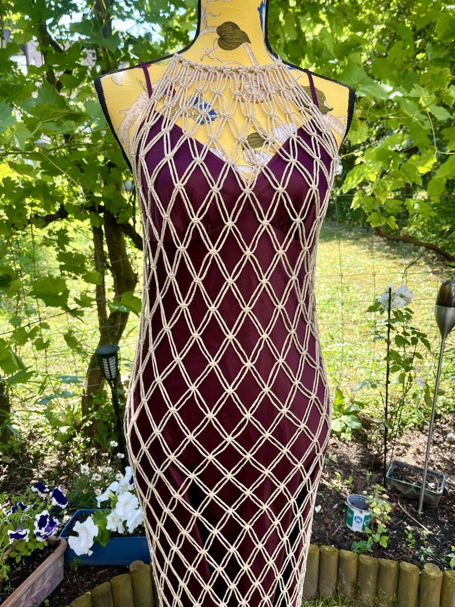 Kleider: 🌿 Makramee-Kleid – handgefertigter Boho-Traum 🌞 – Neu und originalverpackt aus Adliswil von Ajoure_Atelier 3