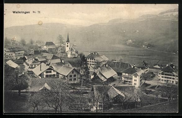 Cartoline postali: AK Walkringen, Teilansicht mit Kapelle – Usato da Berlin venduto da bartko-reher