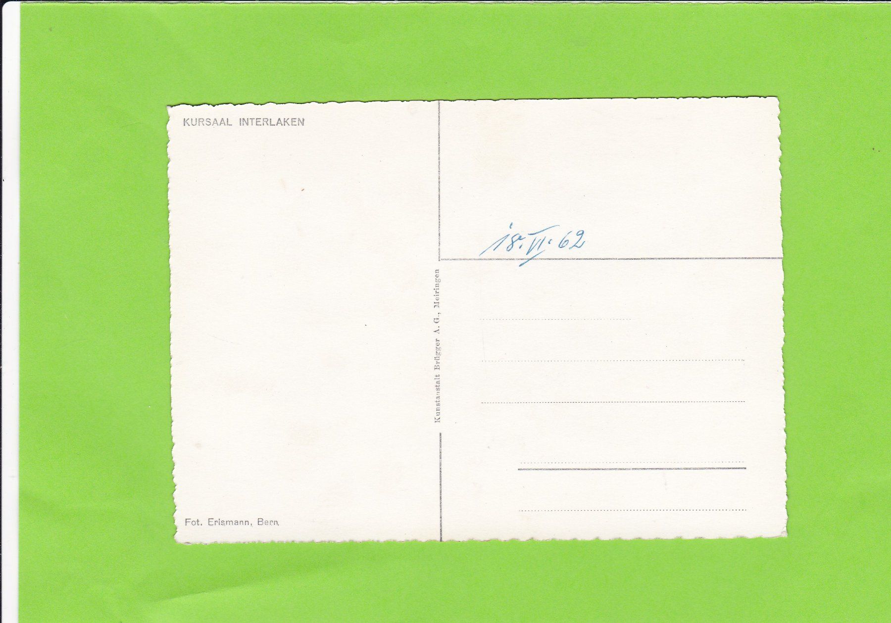 Cartoline postali: Kursaal Interlaken--Inneres – Usato da St. Peterzell venduto da neckertal 1