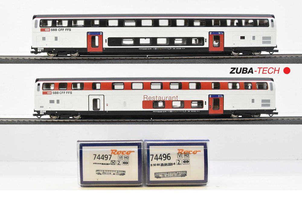 Roco 2x Doppelstockwagen IC2000 SBB H0 GS mit OVP (Neu (gemäss ...