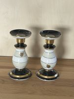 2 Lindner Handarbeit Kerzenständer 15 cm Top Zustand!