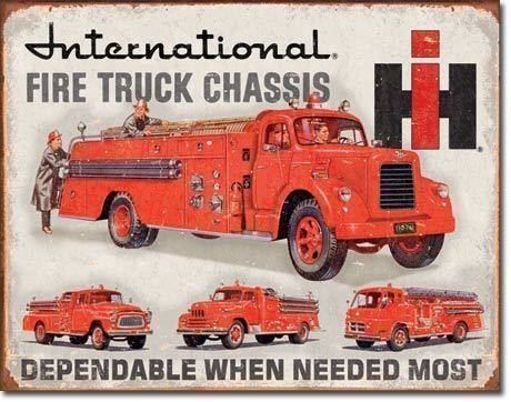 Insegne: Blechschild - Intern. Fire Truck Chassis – Nuovo e nell'imballaggio originale da Ennetbürgen venduto da open24shop