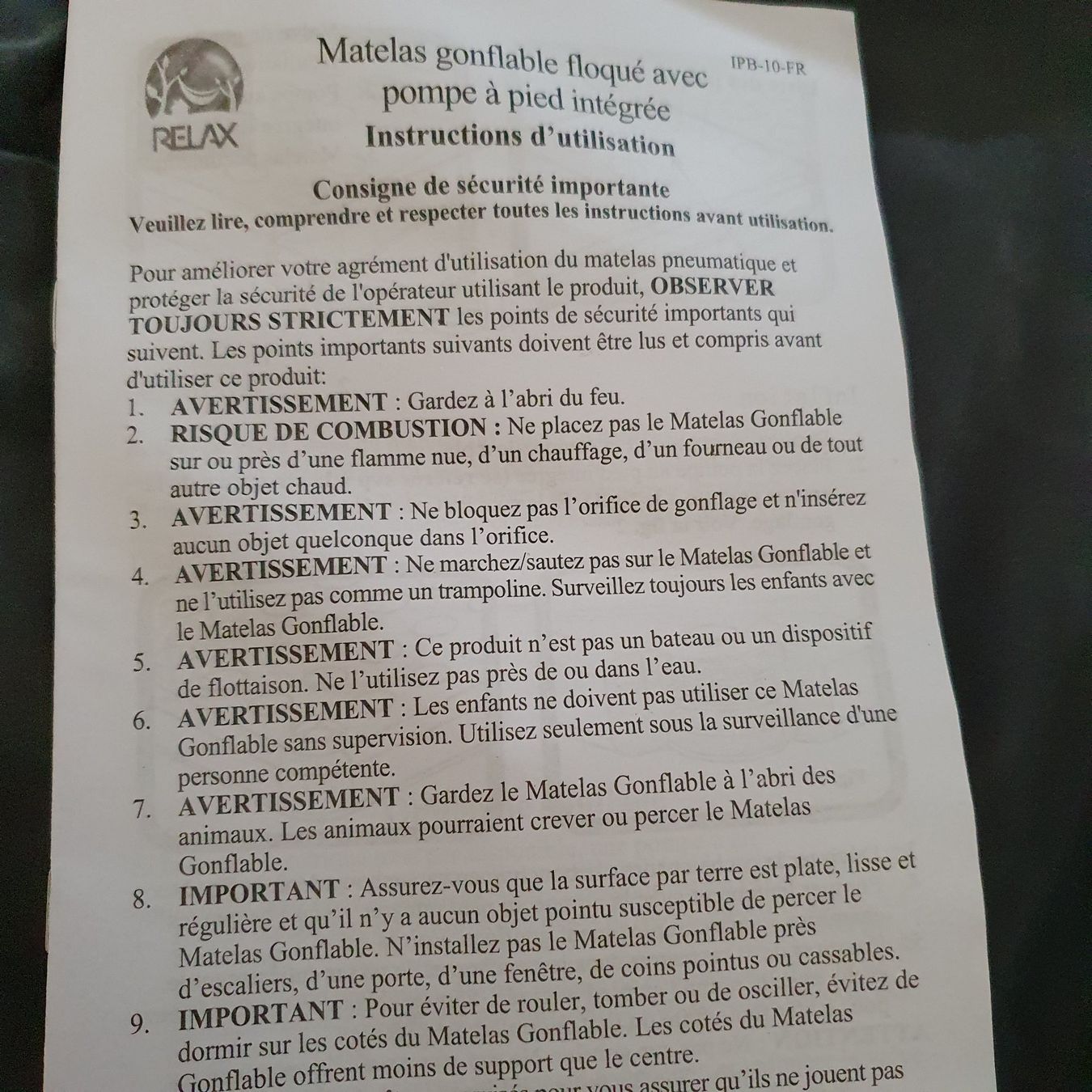 Materassi: 2 matelas gonflables - 2 Luftmatratzen – Usato da Suhr venduto da Lavigie 3