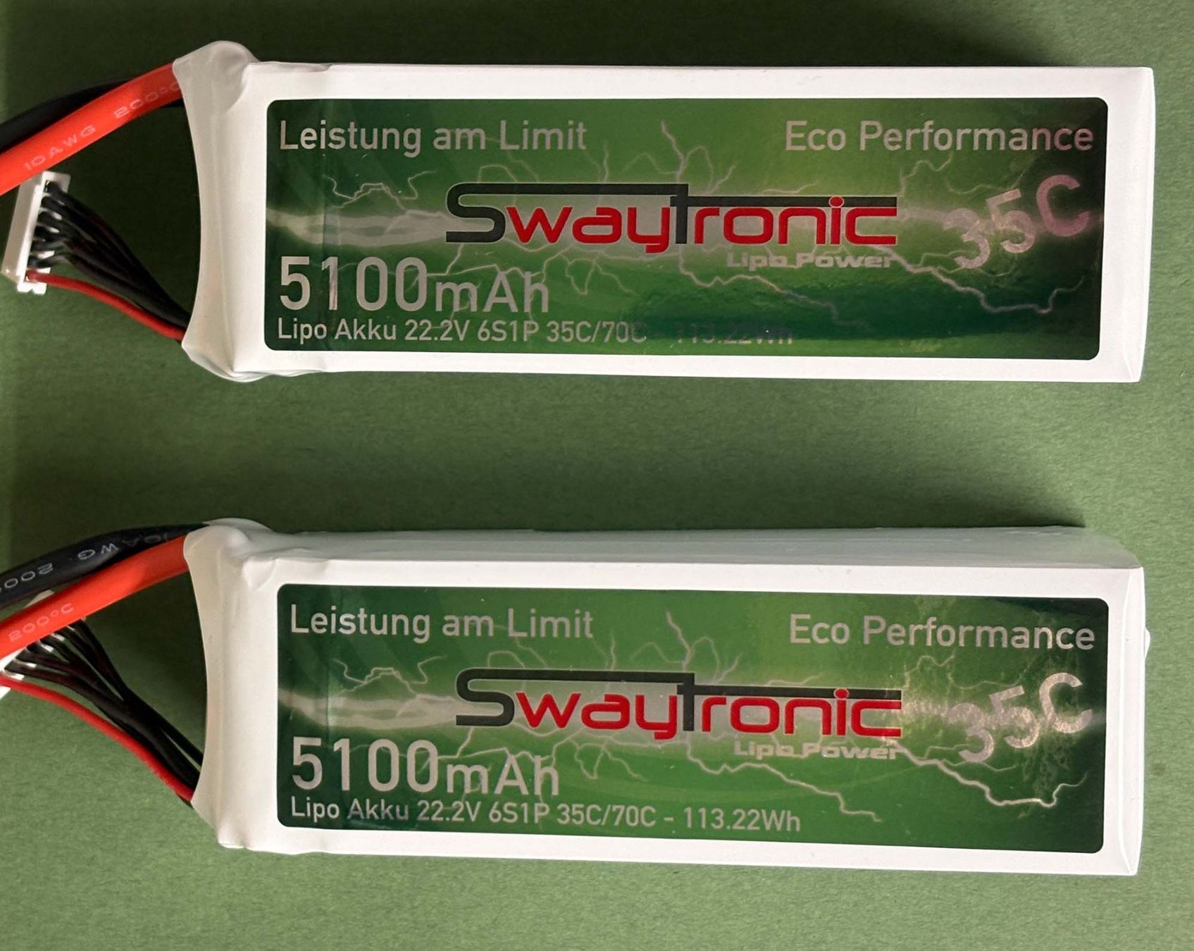 Swaytronic Batterie, Caricabatterie & Alimentatori: 2 x Akku LiPo 6s, 5100 mAh – Nuovo (secondo la descrizione) da Frick venduto da TOMAPO 2