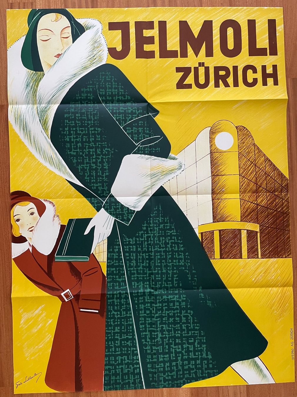 Foto & Immagini: Original Jelmoli Plakat, Silberstein, 1930, – Usato da Dietikon venduto da Tiburon6