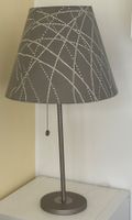 2x IKEA Tischlampen mit Schirm – grau – 75 Watt