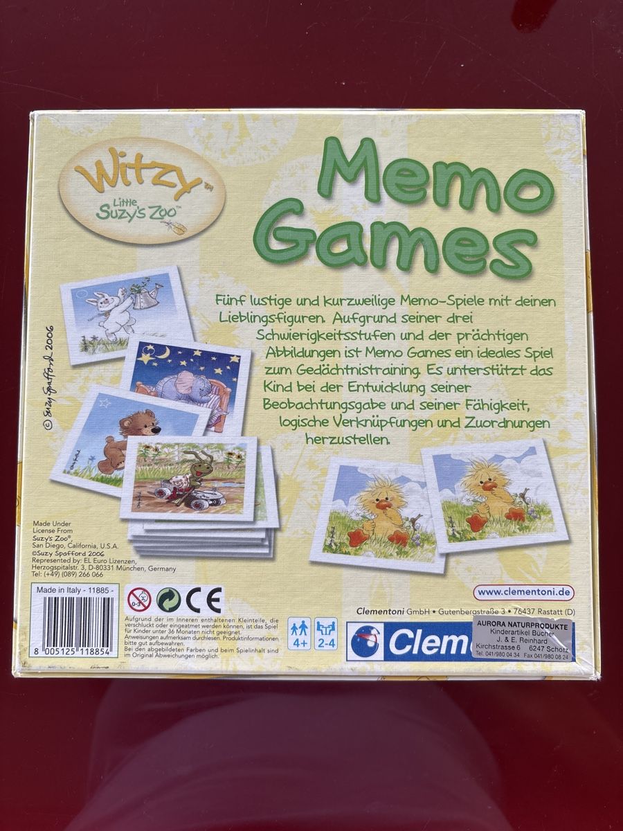 Spiele: Memory Games Witzy Suzy's Zoo – Gebraucht aus Vordemwald von Youko 2