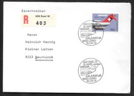 Jubiläumsflug 50 Jahre Swissair Basel - Zürich 26.3.1981