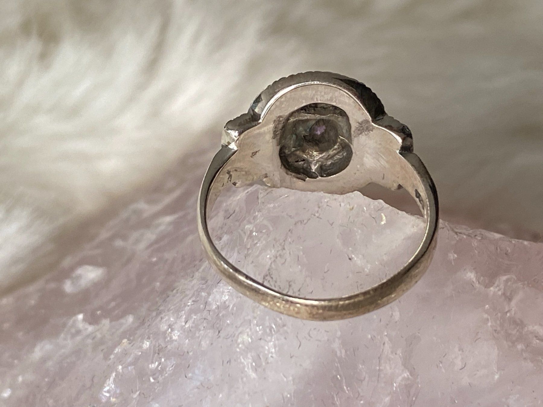 Anelli: Ring Silber 925 mit lila Stein + Herz – Usato da Istighofen venduto da Ringparadies 2