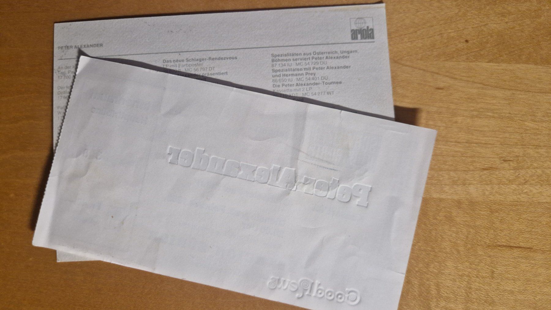 Autogramme: Peter Alexander, Original Autogramm auf Karte in Farbe – Gebraucht aus Salmsach von aacs65 3