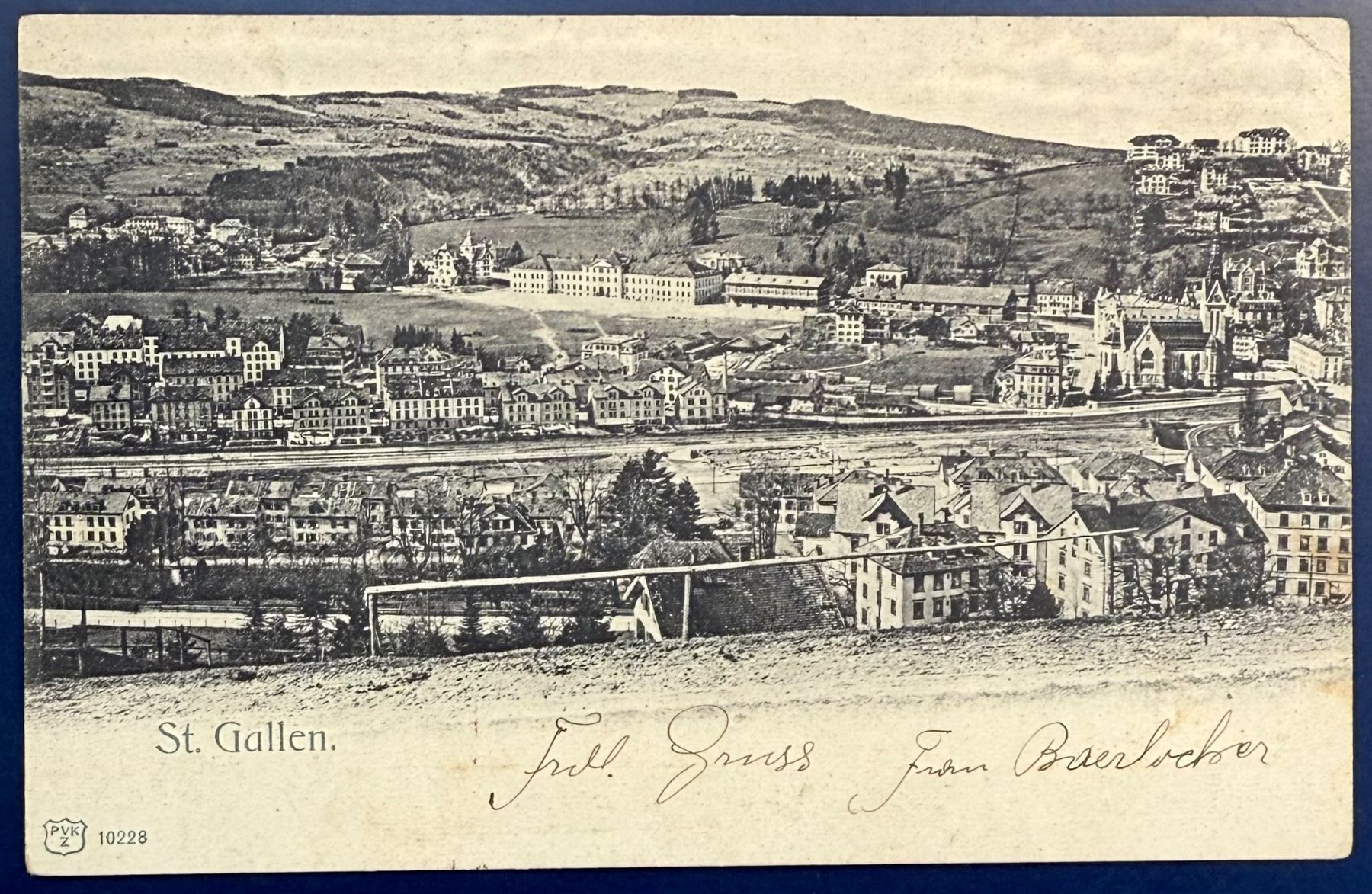 Cartoline postali: AK: St. Gallen. Teilansicht um 1900 – Usato da Bern venduto da felberunderground