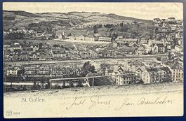 AK: St. Gallen. Teilansicht um 1900