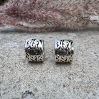 Zarte 925 Silber Creolen wunderschöne Ornamente